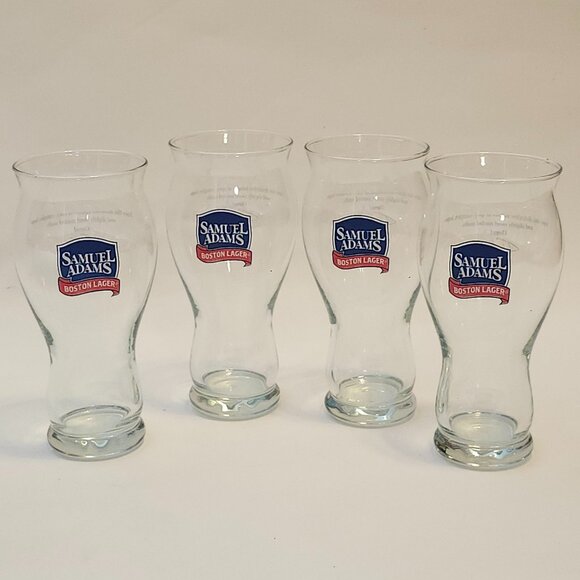 SAMUEL ADAMS BOSTON LAGER PINT GLASS SET of 4 NEW - Picture 1 of 6